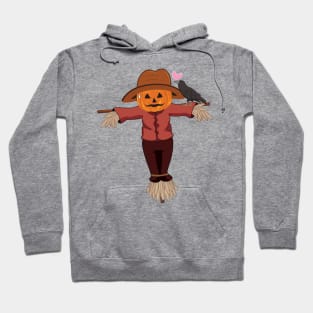 Raven in love with scarecrow cool and funny design Hoodie